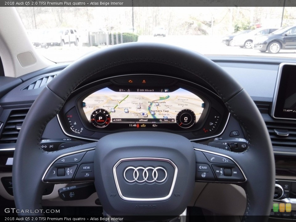 Atlas Beige Interior Steering Wheel for the 2018 Audi Q5 2.0 TFSI Premium Plus quattro #119873588