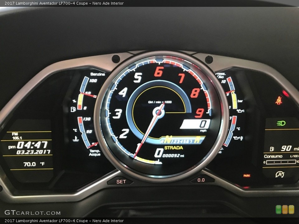 Nero Ade Interior Gauges for the 2017 Lamborghini Aventador LP700-4 Coupe #119885347