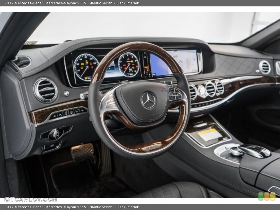 Black Interior Steering Wheel for the 2017 Mercedes-Benz S Mercedes-Maybach S550 4Matic Sedan #119893690