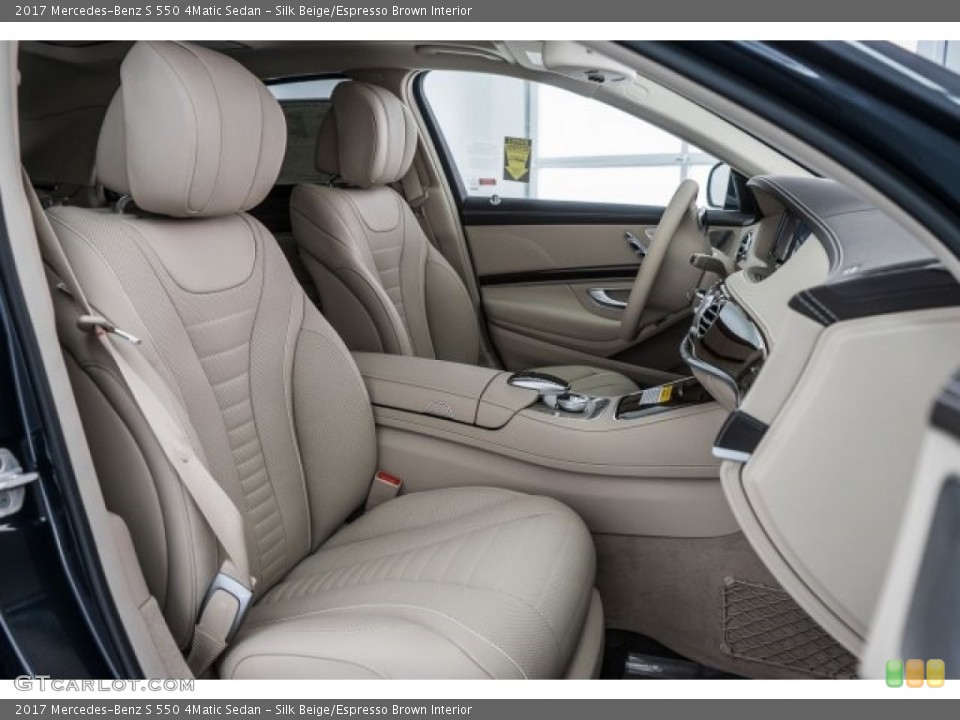 Silk Beige/Espresso Brown Interior Photo for the 2017 Mercedes-Benz S 550 4Matic Sedan #119894485
