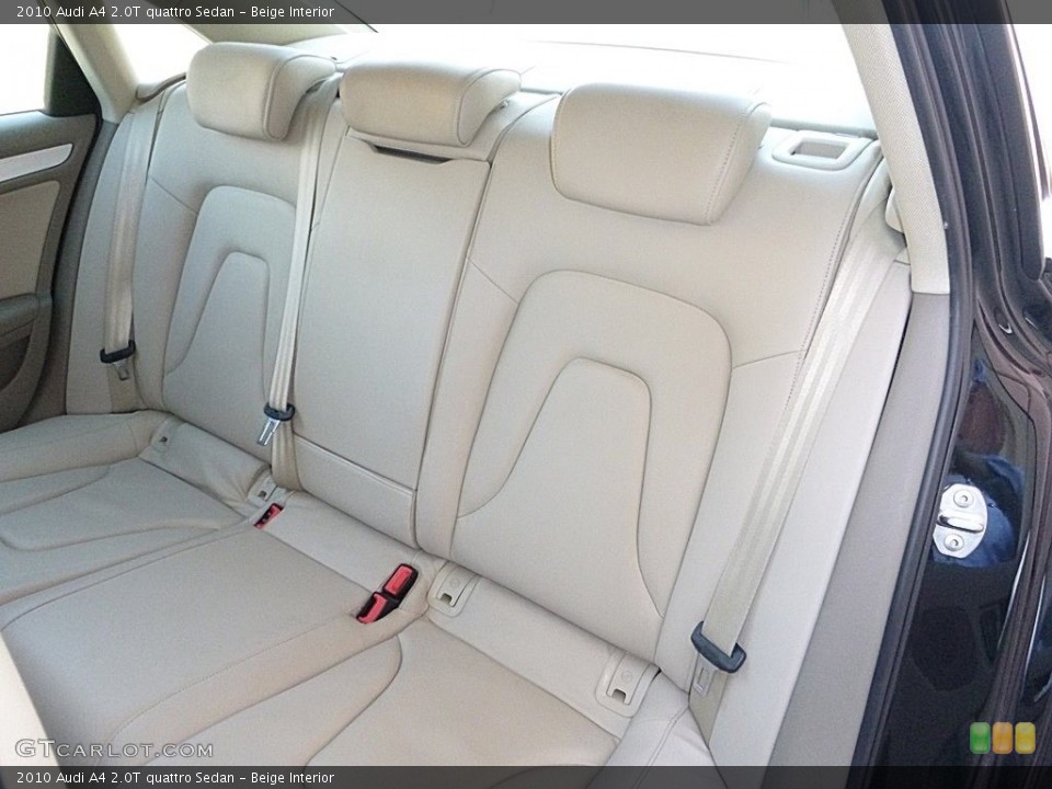 Beige Interior Rear Seat for the 2010 Audi A4 2.0T quattro Sedan #119908399