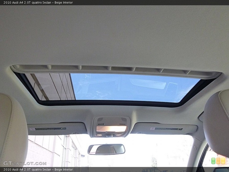 Beige Interior Sunroof for the 2010 Audi A4 2.0T quattro Sedan #119908474