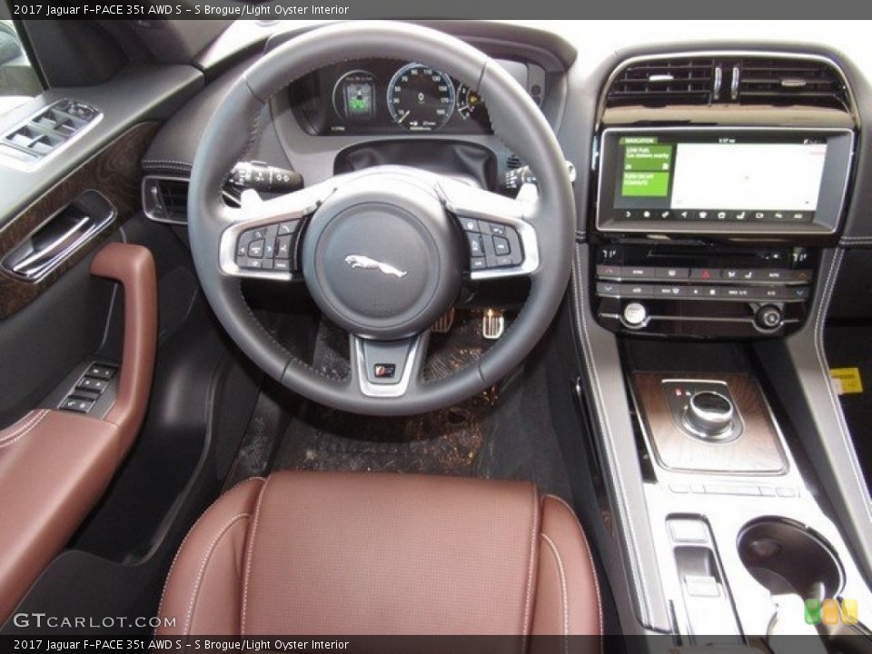 S Brogue/Light Oyster Interior Controls for the 2017 Jaguar F-PACE 35t AWD S #119912149
