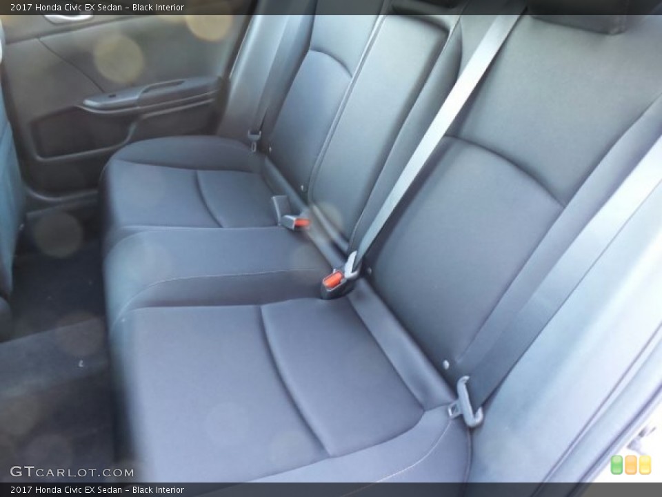Black Interior Rear Seat for the 2017 Honda Civic EX Sedan #119975914