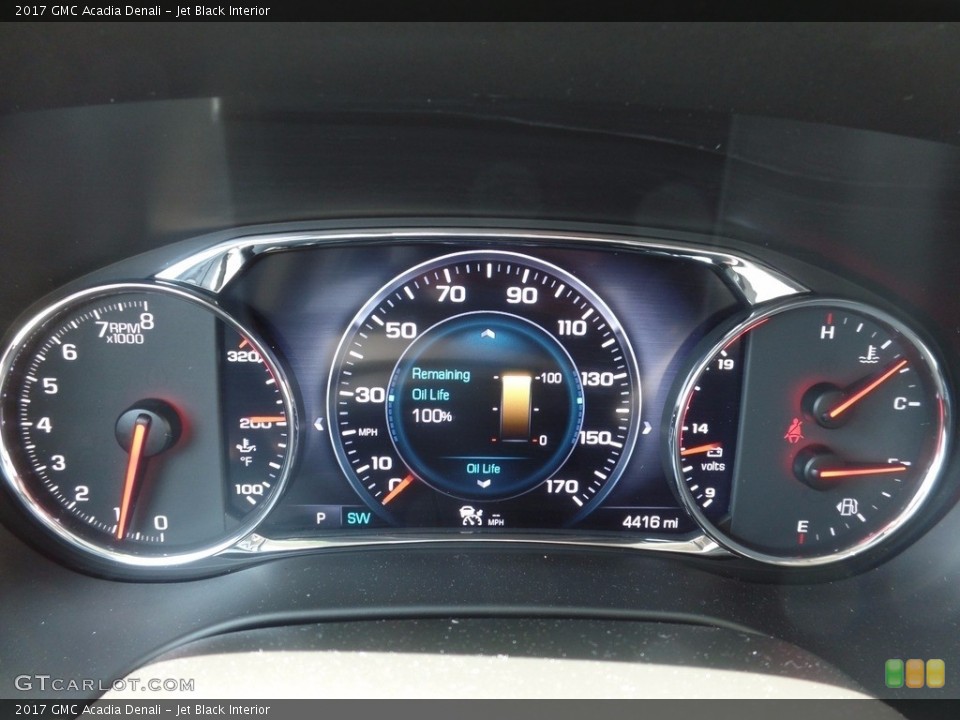 Jet Black Interior Gauges for the 2017 GMC Acadia Denali #119977501