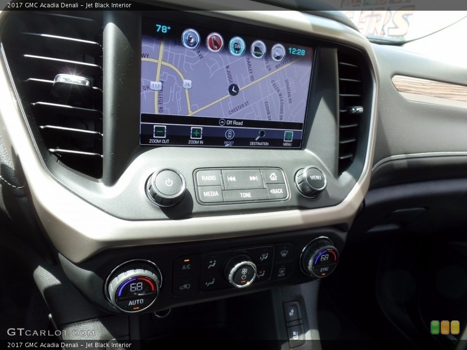 Jet Black Interior Navigation for the 2017 GMC Acadia Denali #119977522