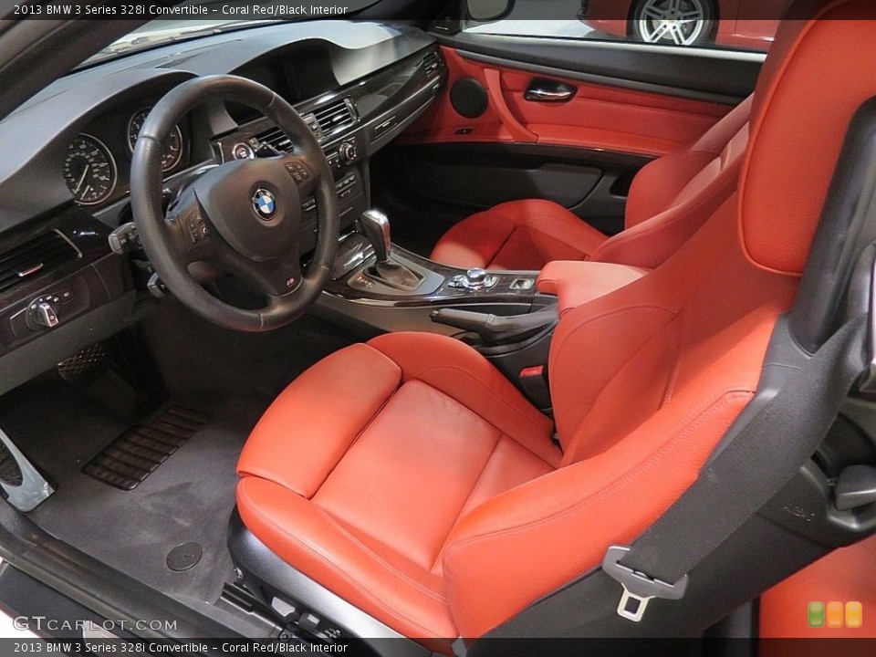 Coral Red/Black Interior Photo for the 2013 BMW 3 Series 328i Convertible #119979790