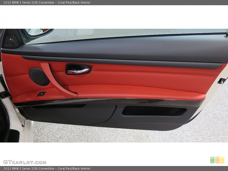 Coral Red/Black Interior Door Panel for the 2013 BMW 3 Series 328i Convertible #119979892