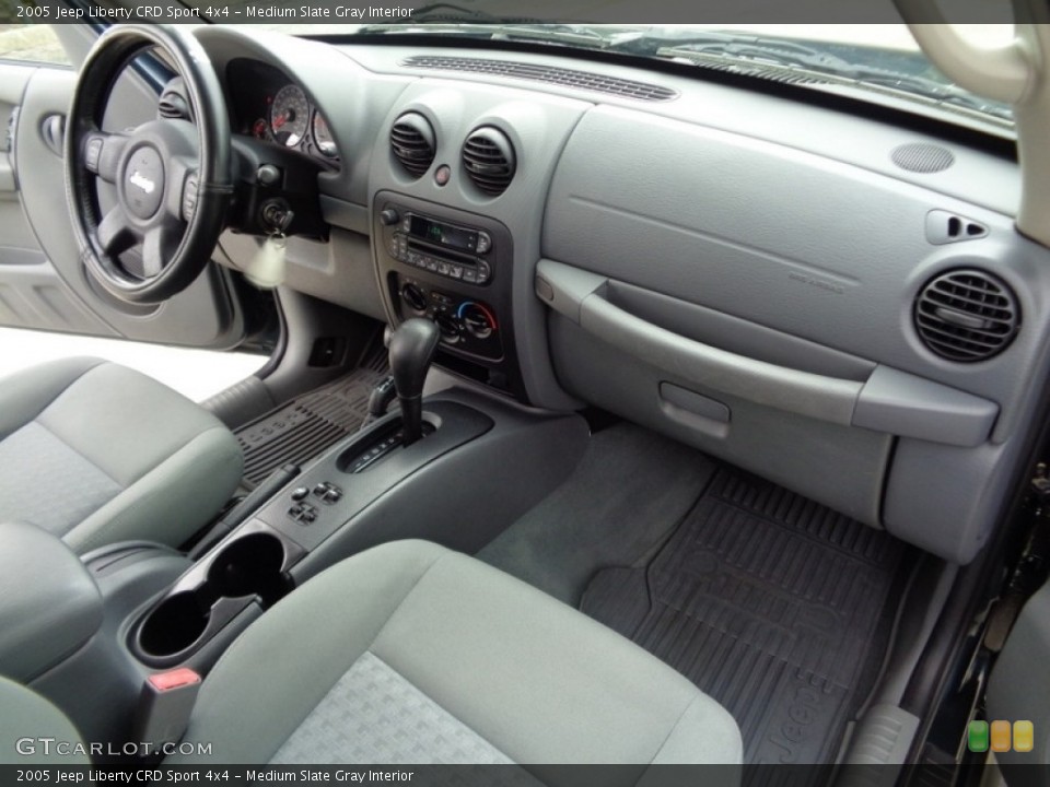 Medium Slate Gray Interior Dashboard for the 2005 Jeep Liberty CRD Sport 4x4 #119981008