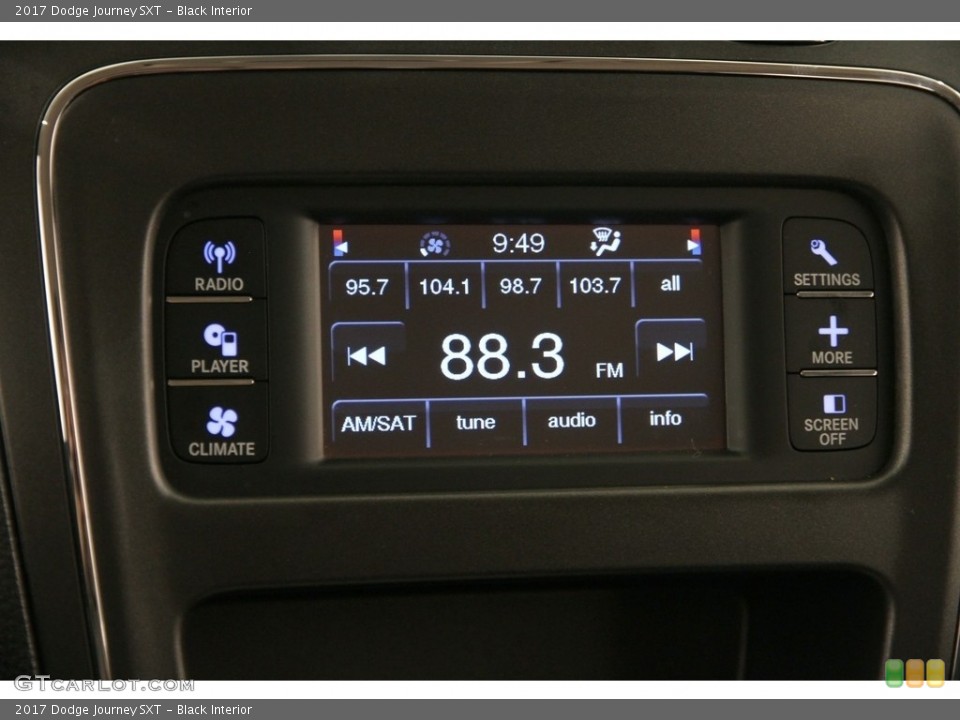 Black Interior Controls for the 2017 Dodge Journey SXT #119983942