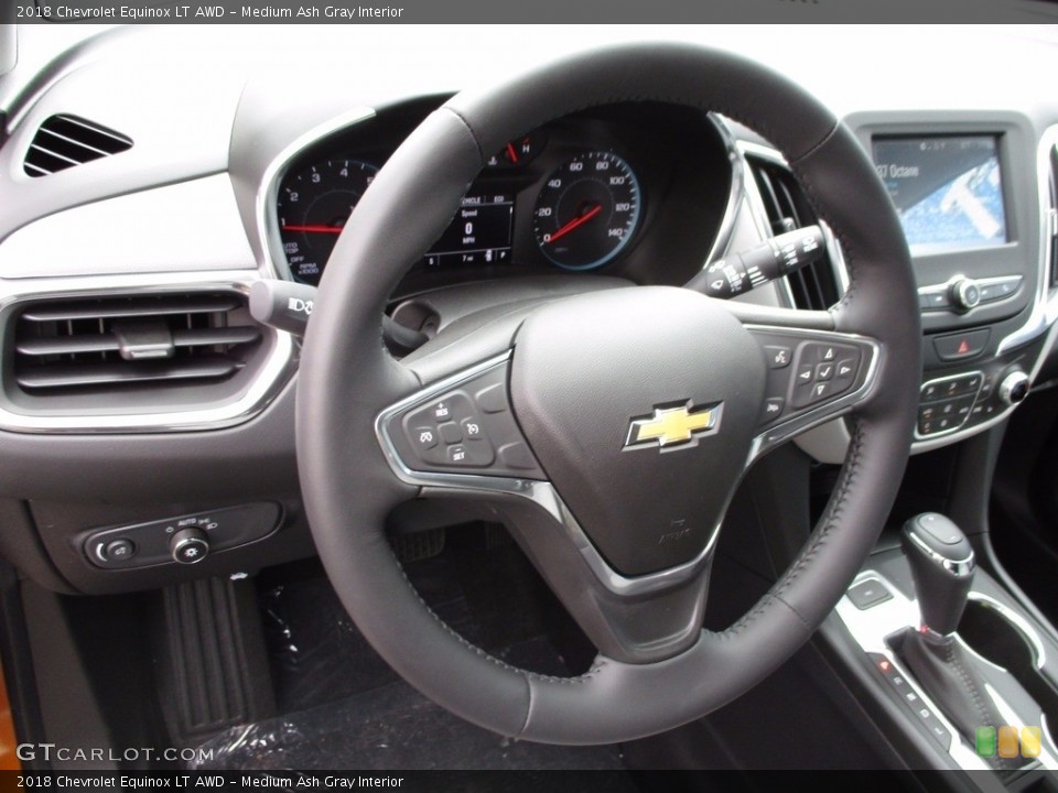 Medium Ash Gray Interior Steering Wheel for the 2018 Chevrolet Equinox LT AWD #119985709