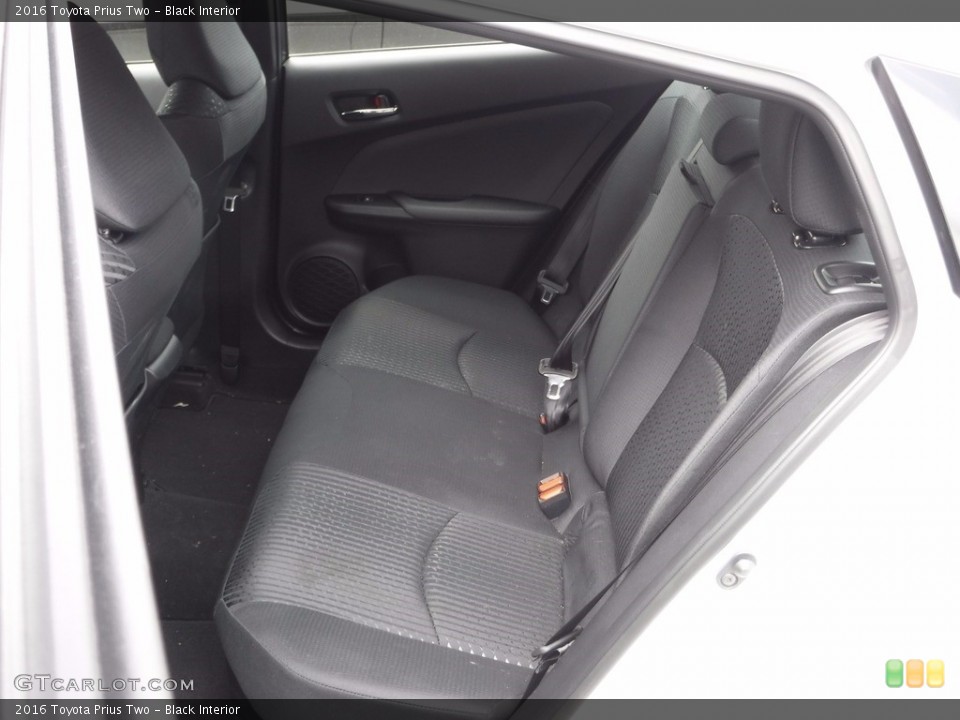 Black Interior Rear Seat for the 2016 Toyota Prius Two #119990029