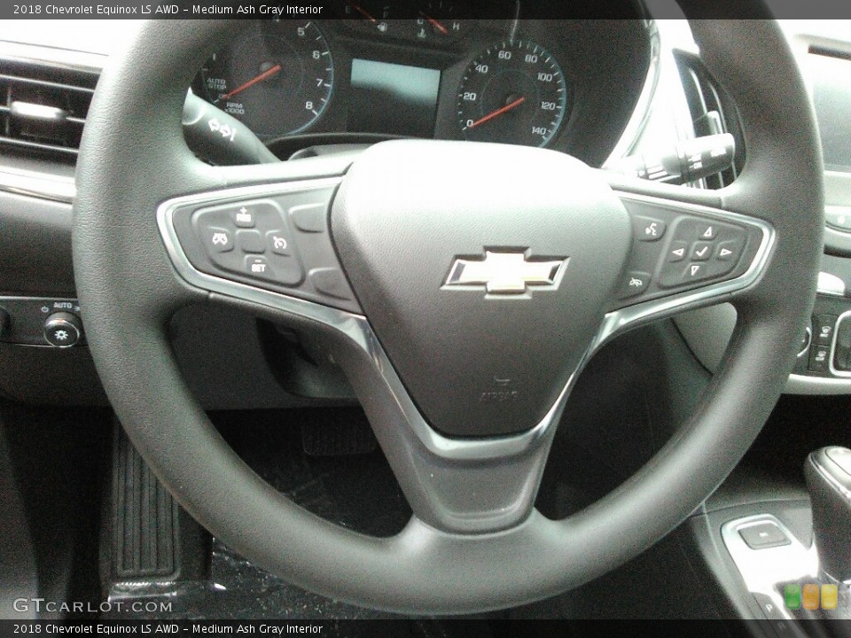 Medium Ash Gray Interior Steering Wheel for the 2018 Chevrolet Equinox LS AWD #119996514