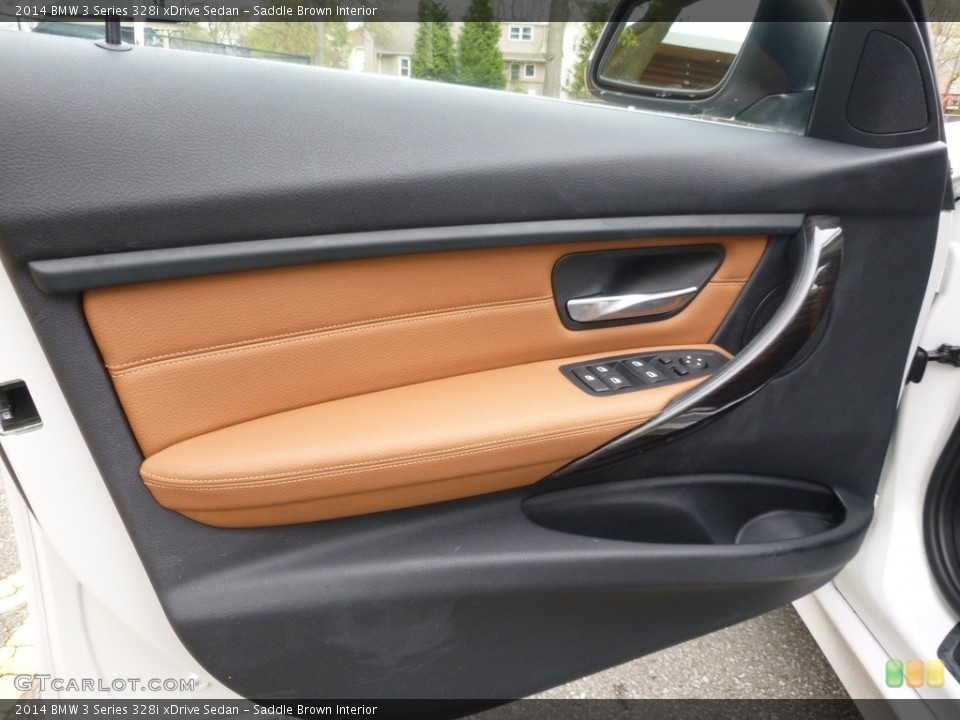 Saddle Brown Interior Door Panel for the 2014 BMW 3 Series 328i xDrive Sedan #119999331