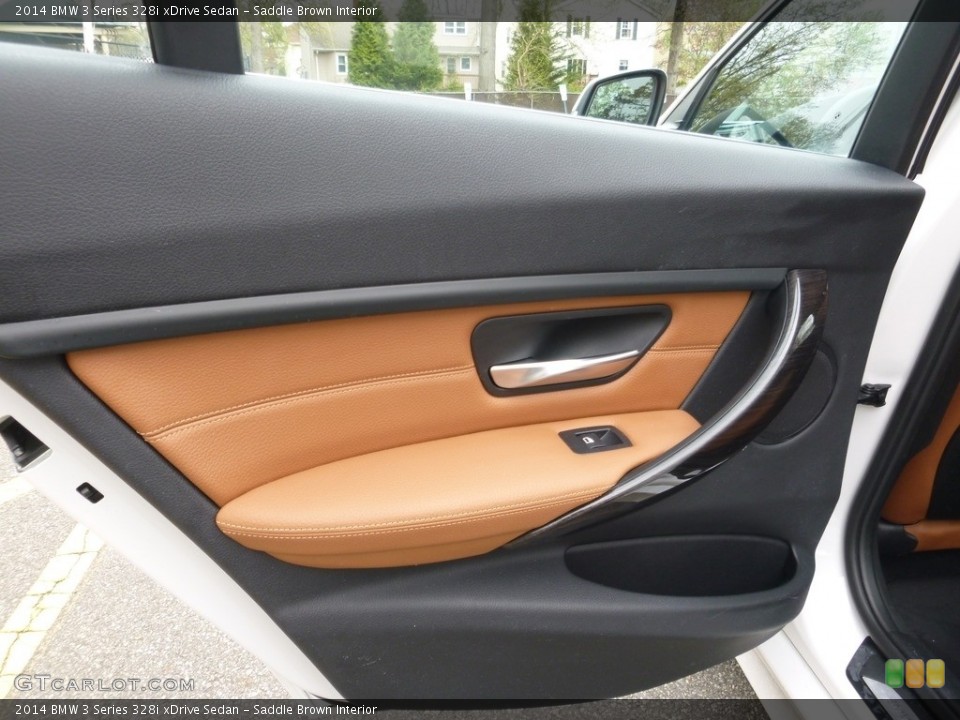 Saddle Brown Interior Door Panel for the 2014 BMW 3 Series 328i xDrive Sedan #119999433