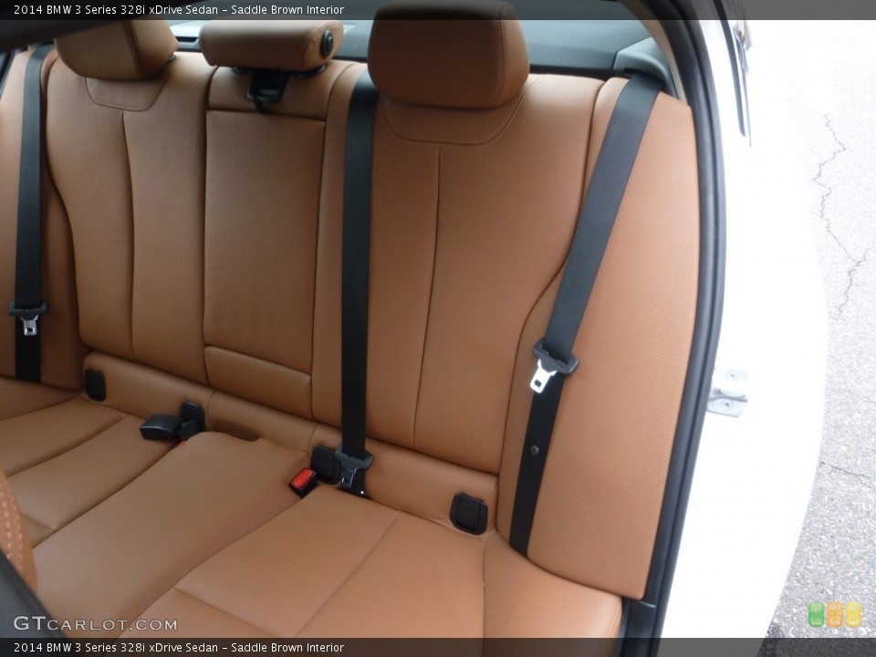Saddle Brown Interior Rear Seat for the 2014 BMW 3 Series 328i xDrive Sedan #119999460