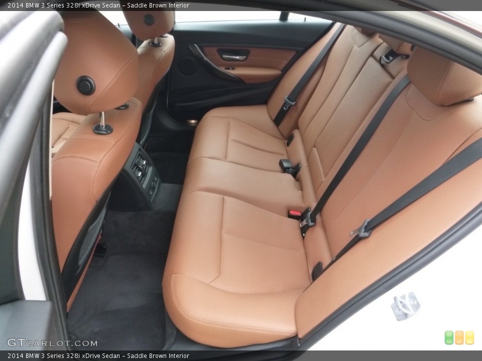 Saddle Brown Interior Rear Seat for the 2014 BMW 3 Series 328i xDrive Sedan #119999484