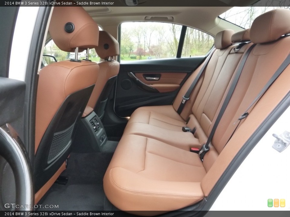 Saddle Brown Interior Rear Seat for the 2014 BMW 3 Series 328i xDrive Sedan #119999505