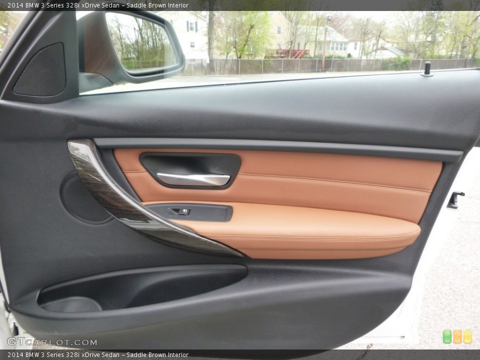 Saddle Brown Interior Door Panel for the 2014 BMW 3 Series 328i xDrive Sedan #119999529
