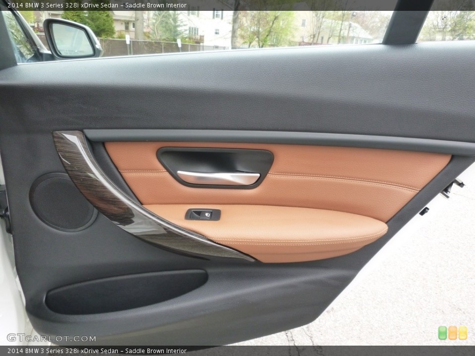 Saddle Brown Interior Door Panel for the 2014 BMW 3 Series 328i xDrive Sedan #119999631