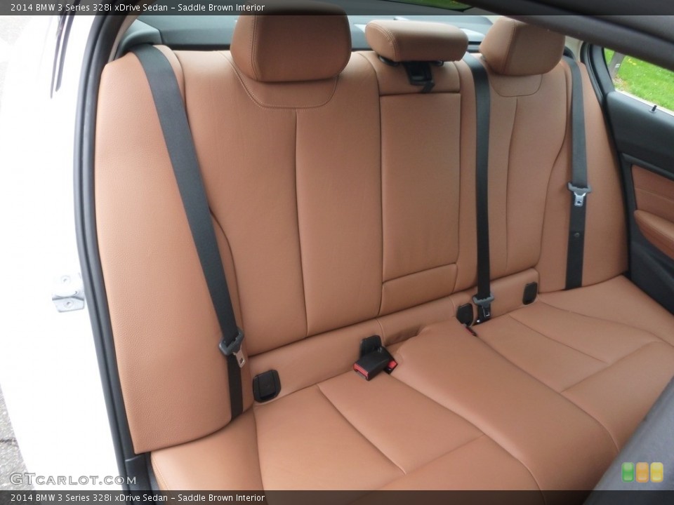 Saddle Brown Interior Rear Seat for the 2014 BMW 3 Series 328i xDrive Sedan #119999658
