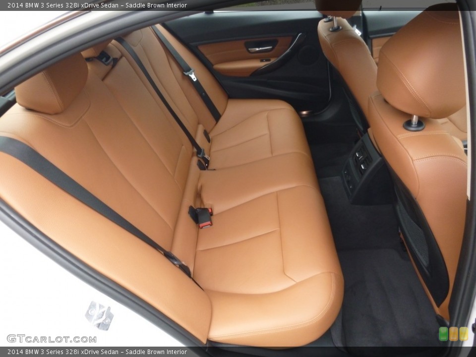 Saddle Brown Interior Rear Seat for the 2014 BMW 3 Series 328i xDrive Sedan #119999676