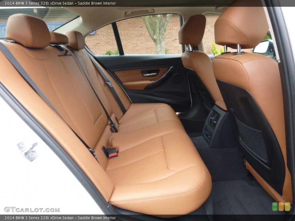 Saddle Brown Interior Rear Seat for the 2014 BMW 3 Series 328i xDrive Sedan #119999697