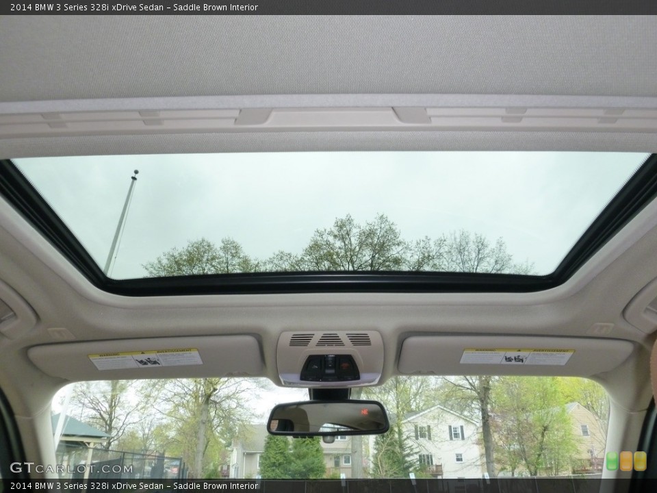 Saddle Brown Interior Sunroof for the 2014 BMW 3 Series 328i xDrive Sedan #119999724