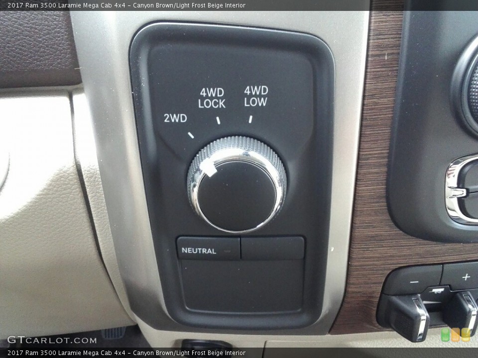 Canyon Brown/Light Frost Beige Interior Controls for the 2017 Ram 3500 Laramie Mega Cab 4x4 #120007248
