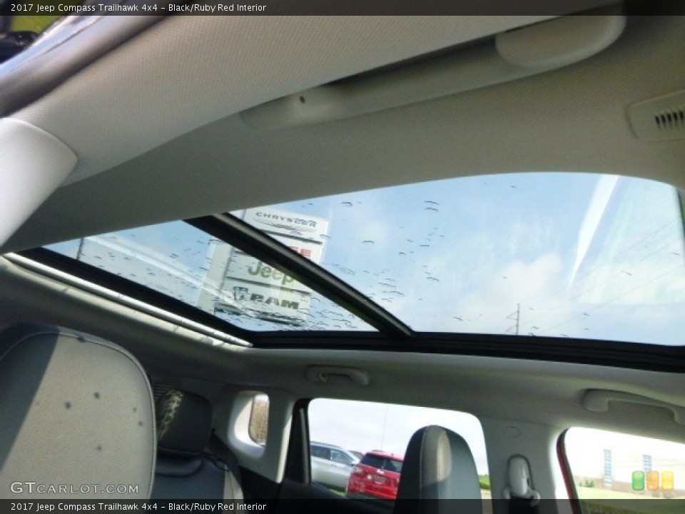 Black/Ruby Red Interior Sunroof for the 2017 Jeep Compass Trailhawk 4x4 #120008709