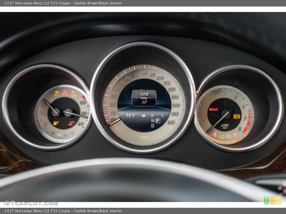 Saddle Brown/Black Interior Gauges for the 2017 Mercedes-Benz CLS 550 Coupe #120016188