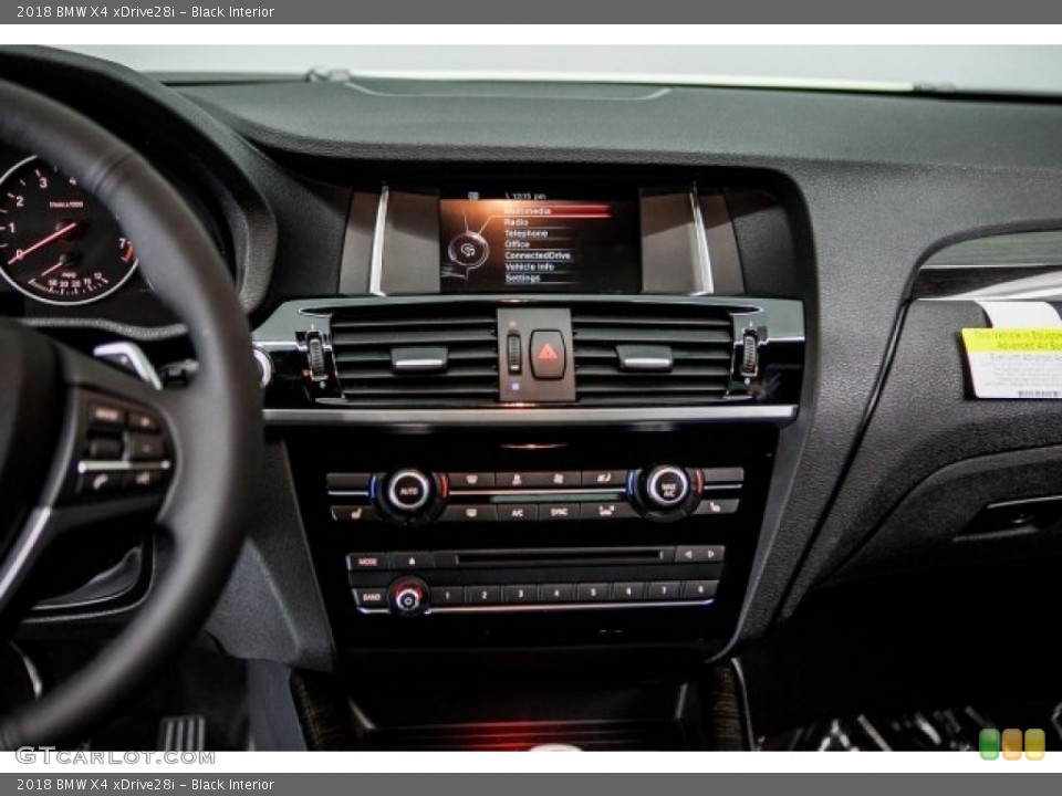 Black Interior Controls for the 2018 BMW X4 xDrive28i #120017715
