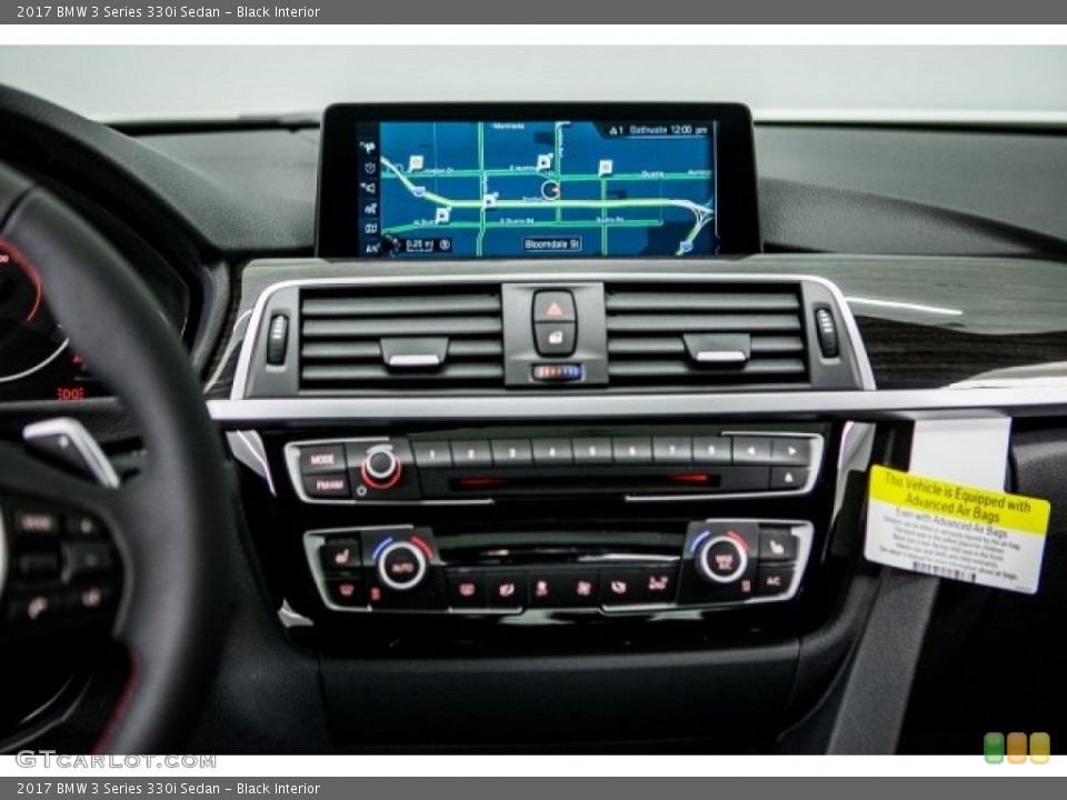 Black Interior Controls for the 2017 BMW 3 Series 330i Sedan #120017859