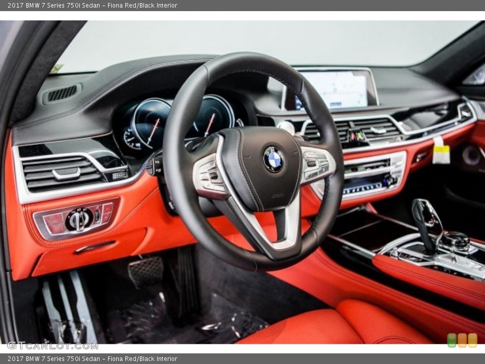 Fiona Red/Black Interior Dashboard for the 2017 BMW 7 Series 750i Sedan #120017892
