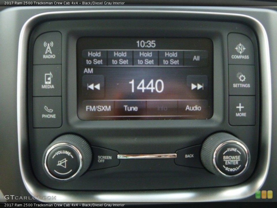 Black/Diesel Gray Interior Controls for the 2017 Ram 2500 Tradesman Crew Cab 4x4 #120024834