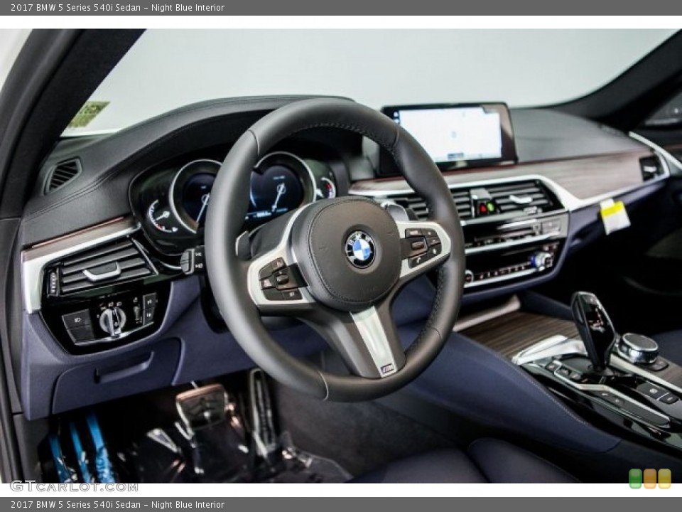 Night Blue Interior Dashboard for the 2017 BMW 5 Series 540i Sedan #120032406