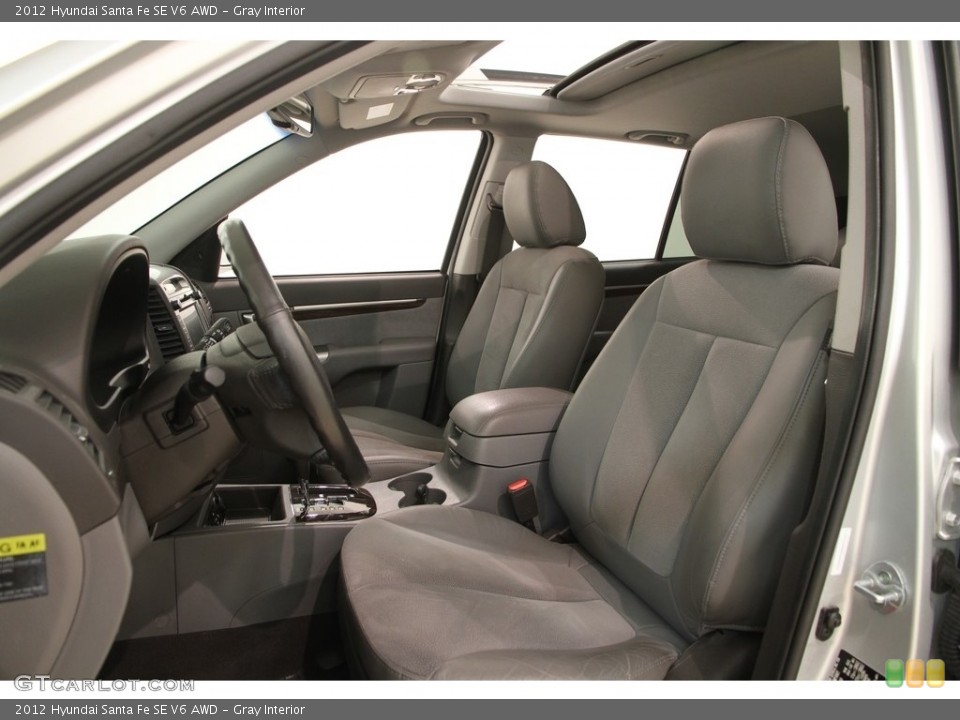 Gray Interior Front Seat for the 2012 Hyundai Santa Fe SE V6 AWD #120042261