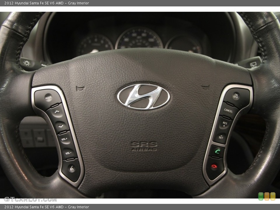 Gray Interior Steering Wheel for the 2012 Hyundai Santa Fe SE V6 AWD #120042270