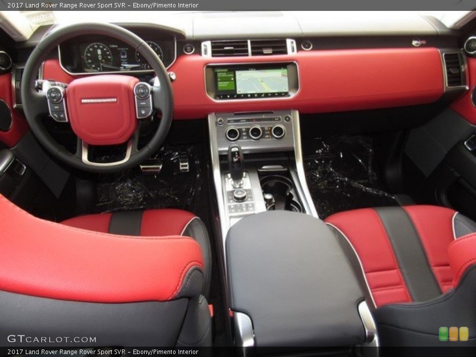 Ebony/Pimento Interior Dashboard for the 2017 Land Rover Range Rover Sport SVR #120046302