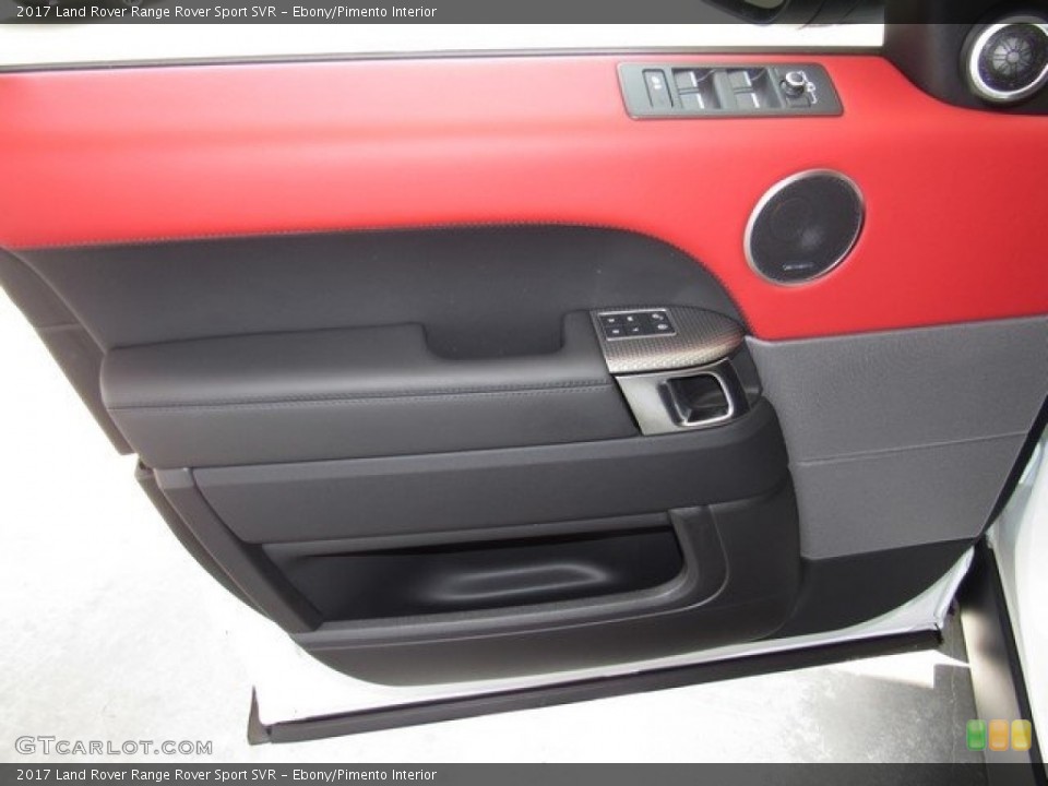 Ebony/Pimento Interior Door Panel for the 2017 Land Rover Range Rover Sport SVR #120046593