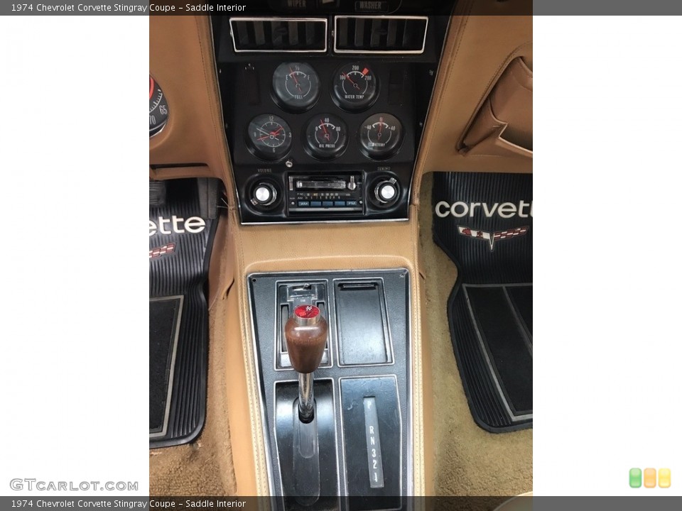 Saddle Interior Transmission for the 1974 Chevrolet Corvette Stingray Coupe #120056109
