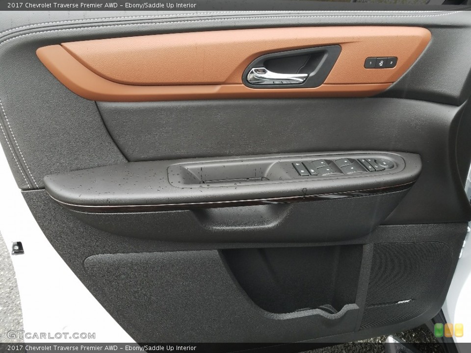 Ebony/Saddle Up Interior Door Panel for the 2017 Chevrolet Traverse Premier AWD #120056133