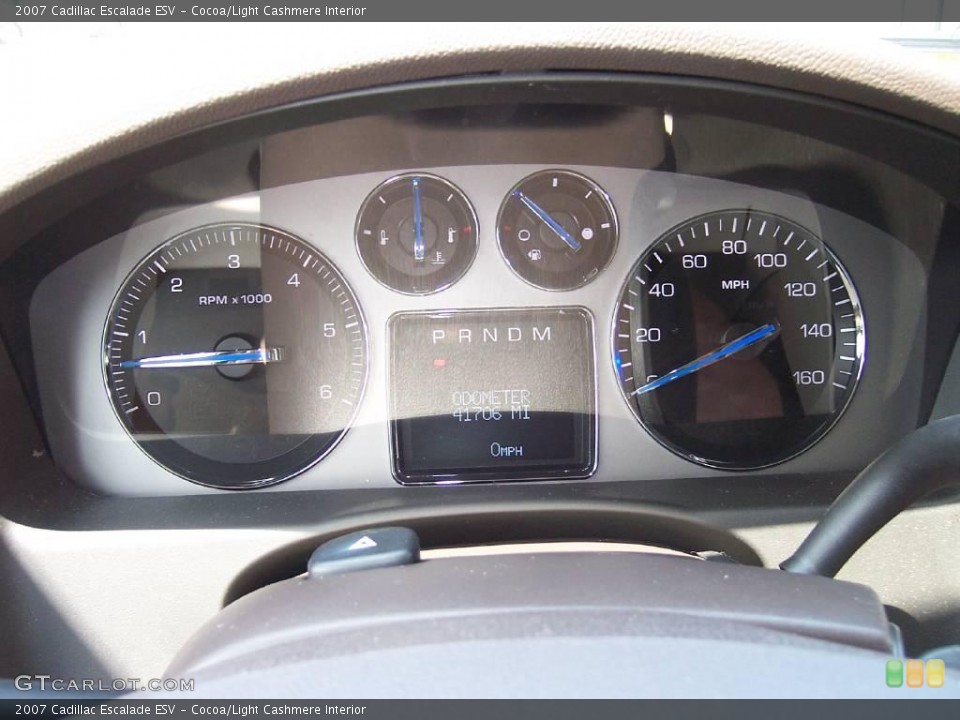 Cocoa/Light Cashmere Interior Gauges for the 2007 Cadillac Escalade ESV #12006065