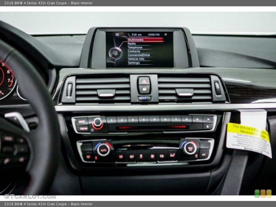 Black Interior Controls for the 2018 BMW 4 Series 430i Gran Coupe #120060756
