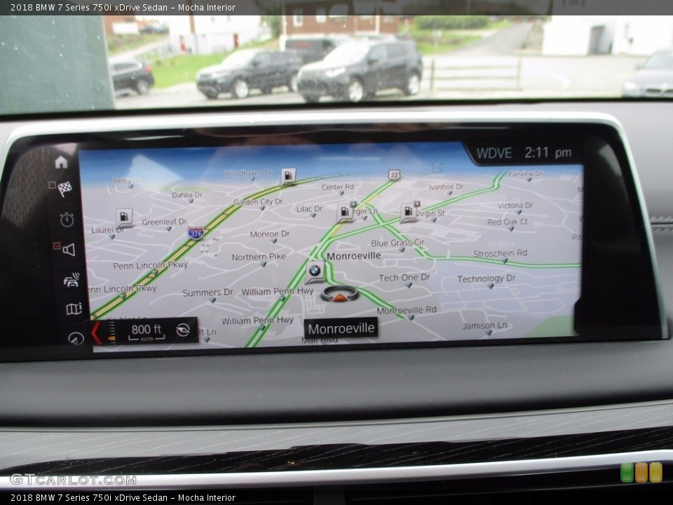 Mocha Interior Navigation for the 2018 BMW 7 Series 750i xDrive Sedan #120067485