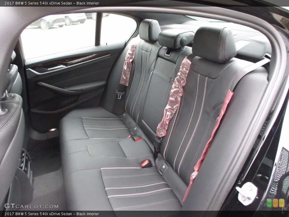 Black Interior Rear Seat for the 2017 BMW 5 Series 540i xDrive Sedan #120067956