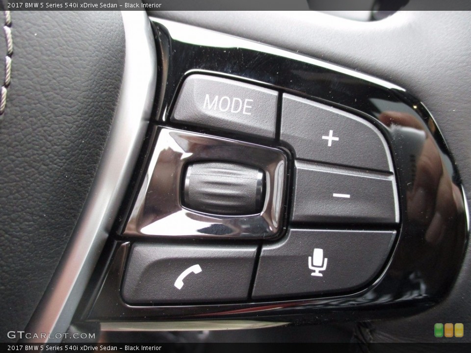 Black Interior Controls for the 2017 BMW 5 Series 540i xDrive Sedan #120068088