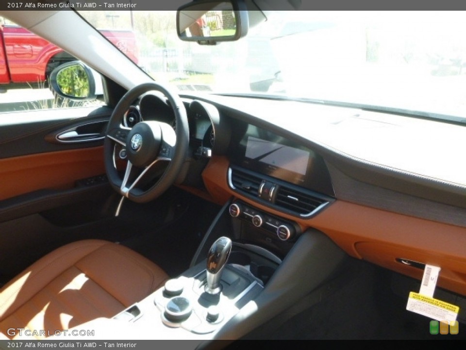 Tan Interior Dashboard for the 2017 Alfa Romeo Giulia Ti AWD #120070026