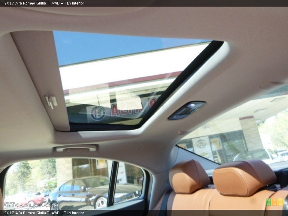 Tan Interior Sunroof for the 2017 Alfa Romeo Giulia Ti AWD #120070095