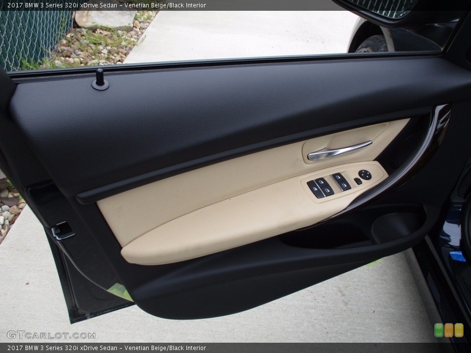 Venetian Beige/Black Interior Door Panel for the 2017 BMW 3 Series 320i xDrive Sedan #120070128